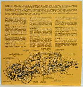 1964 Fiat Secura Promotional Folder Brochure by Italian Magazine Quattroruote