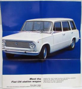 1964 Fiat 124 Station Wagon Sales Folder Poster