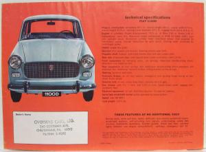 1965 Fiat 1100D Sales Folder