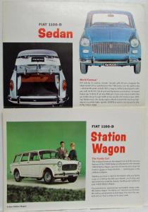 1965 Fiat 1100D Sedan and Station Wagon Sales Folder