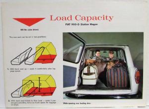 1965 Fiat 1100D Sedan and Station Wagon Sales Folder