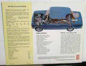 1966 Fiat 124 with Five Passenger Comfort and Safety Sales Folder