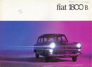 1966 Fiat 1800 B Sales Folder