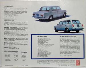 1967 Fiat 124 Best of Everything Sedan and Station Wagon Sales Brochure