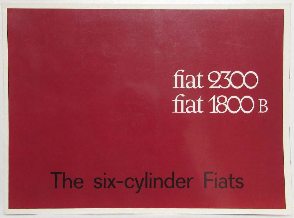 1962-1968 Fiat 2300 and 1800 B Sales Brochure