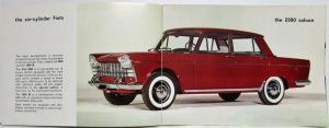 1962-1968 Fiat 2300 and 1800 B Sales Brochure