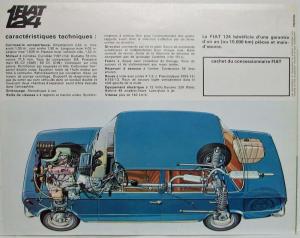 1966-1969 Fiat 124 Sales Folder - French Text