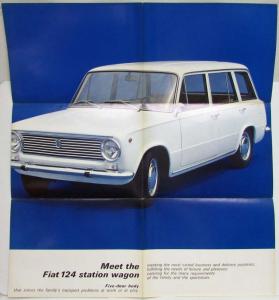 1970 Fiat 124 Station Wagon Sales Folder Poster