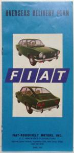 1971 Fiat Overseas Delivery Plan Sales Brochure