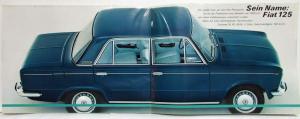 1967-1972 Fiat 125 Oversized Flip-Up Sales Brochure - German Text