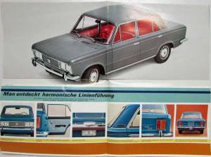 1967-1972 Fiat 125 Oversized Flip-Up Sales Brochure - German Text