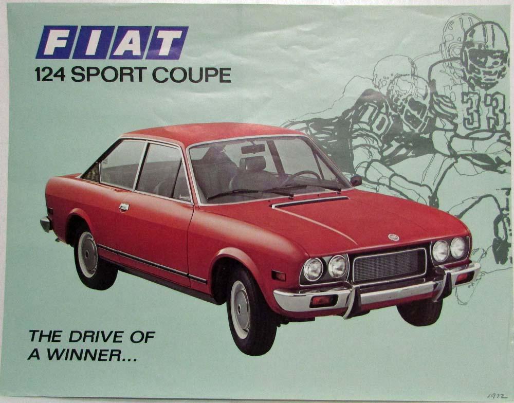 1972 Fiat 124 Sport Coupe The Drive of a Winner Sales Sheet