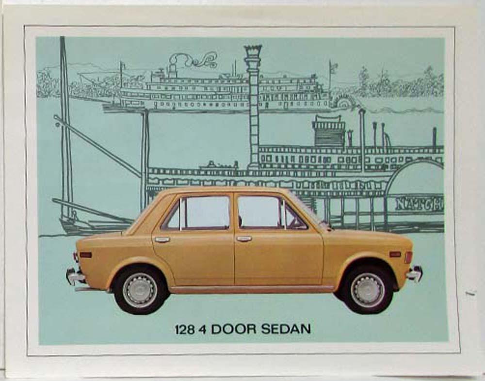 1972 Fiat 128 4 Door Sedan Spec Sheet