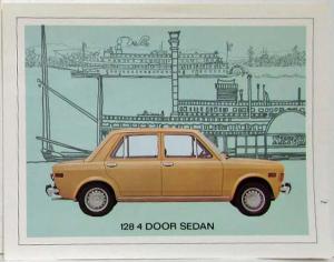 1972 Fiat 128 4 Door Sedan Spec Sheet
