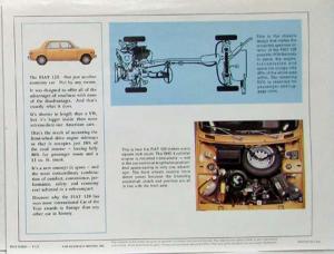 1972 Fiat 128 4 Door Sedan Spec Sheet