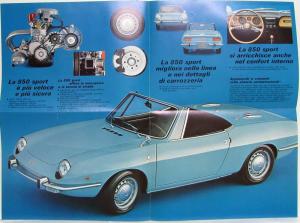 1968 Fiat 850 Sport Spider Sales Folder Poster