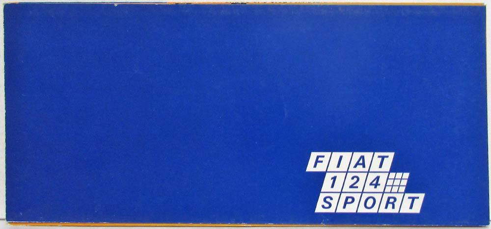 1971-1973 Fiat 124 Sport Sales Folder Poster - French Text