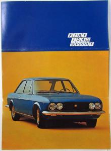 1971-1973 Fiat 124 Sport Sales Folder Poster - French Text