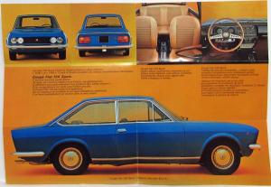 1971-1973 Fiat 124 Sport Sales Folder Poster - French Text
