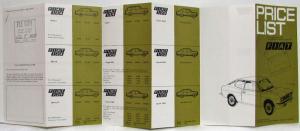 1972-1973 Fiat Price List Folder for British Market