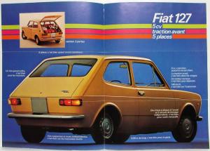 1973 Fiat 127 Sales Folder Poster - French Text