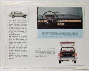 1973 Fiat 124 Station Wagon Spec Sheet