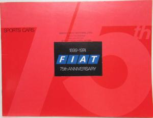 1974 Fiat Sports Cars 75th Anniversary Sales Brochure