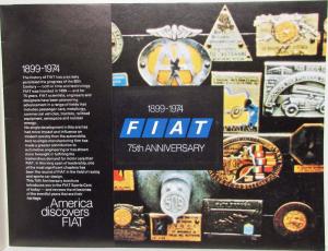 1974 Fiat Sports Cars 75th Anniversary Sales Brochure