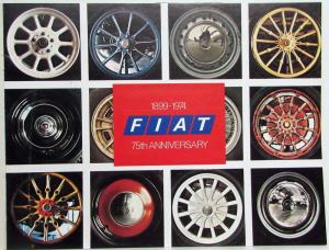 1974 Fiat Family Cars 75th Anniversary Sales Brochure