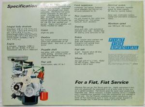 1974 Fiat 124 Special Focus Oversized Sales Brochure