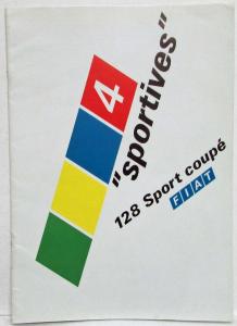 1972-1975 Fiat 128 Sport Coupe 4 Sports Sales Brochure - French Text