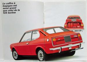 1972-1975 Fiat 128 Sport Coupe 4 Sports Sales Brochure - French Text