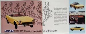 1974 Fiat Sports Cars America Discovers Sales Brochure 124 128 850