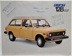 1975 Fiat 128 Station Wagon Spec Sheet