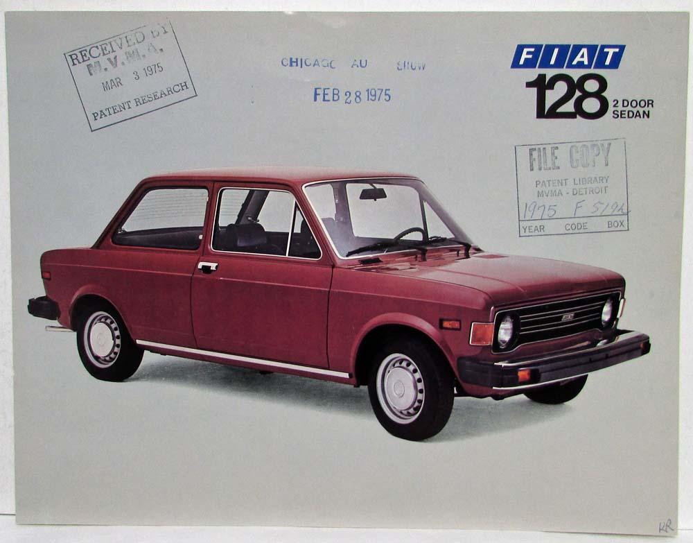 1975 Fiat 128 2 Door Sedan Spec Sheet