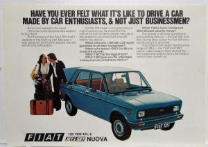 1975 Fiat 128 Spec Sheet - English and Afrikaans Text