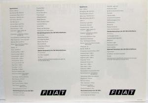1975 Fiat 128 Spec Sheet - English and Afrikaans Text