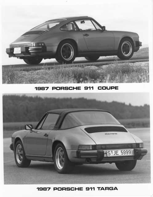 1987 Porsche 911 Coupe and Targa Press Photo 0023