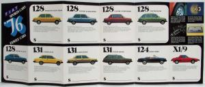 1976 Fiat Sports Cars and Family Cars Sales Folder Mailer