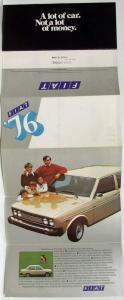 1976 Fiat Sports Cars and Family Cars Sales Folder Mailer