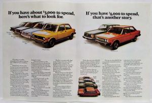 1976 Fiat Figure Out Which Small Car to Buy Sales Brochure