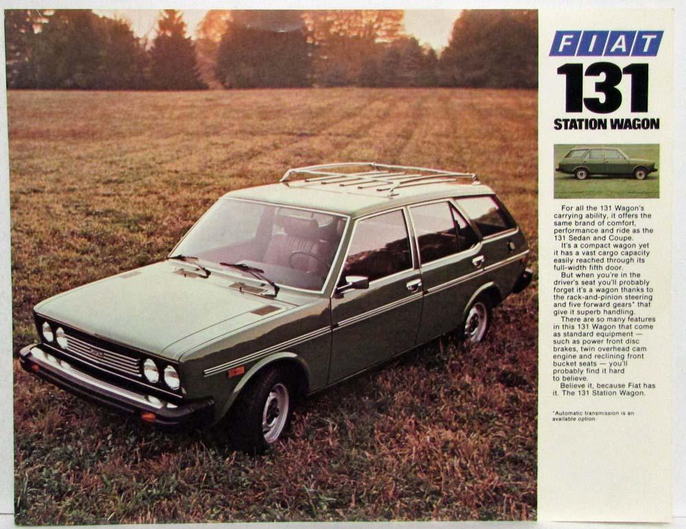 1976 Fiat 131 Green Station Wagon Spec Sheet