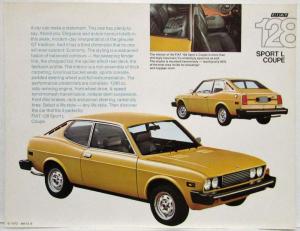 1976 Fiat 128 Sport L Coupe Sales Sheet