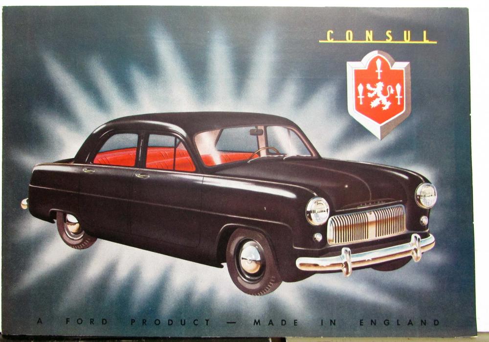 1951 Ford Consul English Specifications Sales Brochure Original