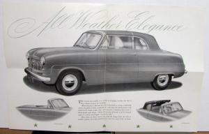 1953 Ford Consul Convertible English Sales Brochure Poster Original