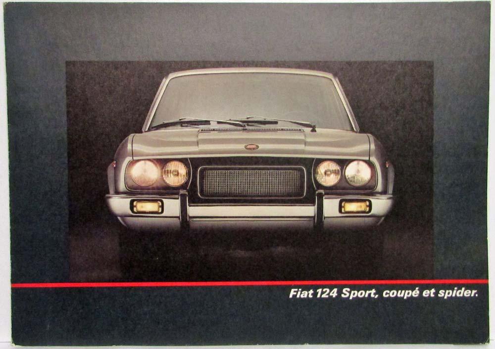 1970-1977 Fiat 124 Sport Coupe and Spider Sales Folder - French Text