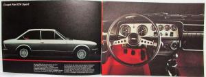 1970-1977 Fiat 124 Sport Coupe and Spider Sales Folder - French Text