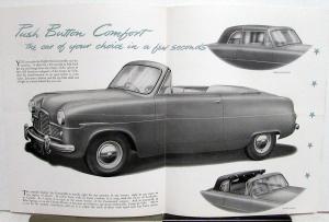 1953 Ford Zephyr Convertible English Sales Brochure Poster Original