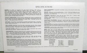 1953 Ford Zephyr Convertible English Sales Brochure Poster Original