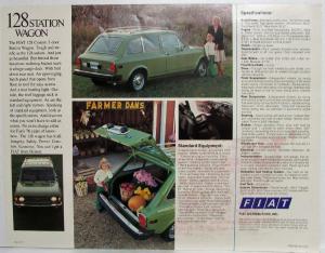 1977 Fiat 128 Station Wagon Spec Sheet